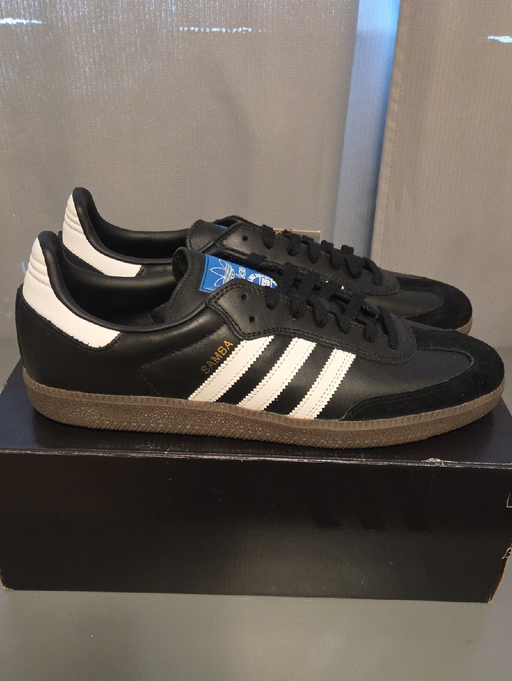 adidas Black and White Samba Low-Top Sneakers Size 13